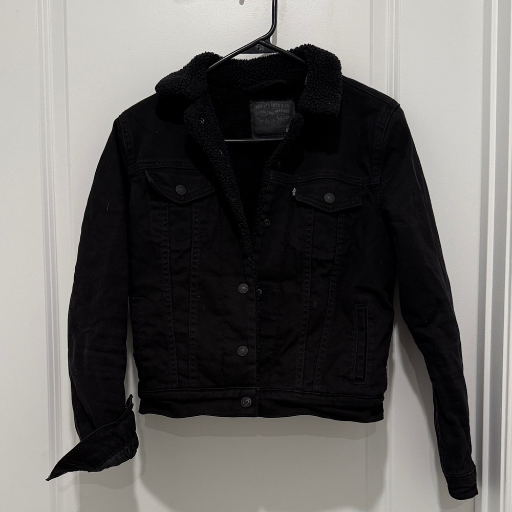 Levi's Charcoal Sherpa-Lined Jacket